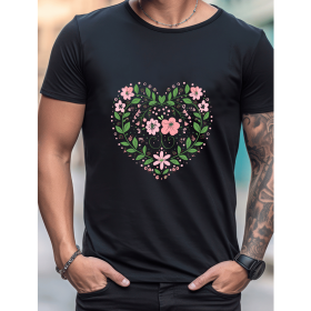 Celebrate in Style with This 100% Cotton Men's Valentine's Day Tee (Style: 434)