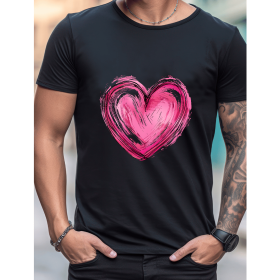 Celebrate in Style with This 100% Cotton Men's Valentine's Day Tee (Style: 446)