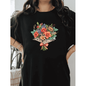 Casual Women's Cotton T-Shirt with Bow Detail - Trendy and Comfortable for Every Season (Style: 246)