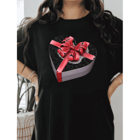 Casual Women's Cotton T-Shirt with Bow Detail - Trendy and Comfortable for Every Season (Style: 297)