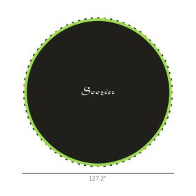 Trampoline Replacement Mat, Fits Trampoline W 72 V-Hooks &  Springs Spring & Frame Not Included  Green (Option: Green)