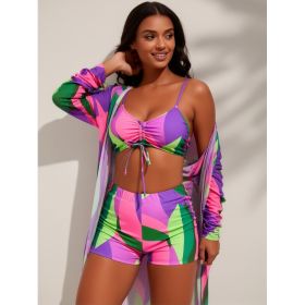 Women's 2-piece Casual Swimsuit Set M182 (Option: XL)