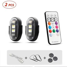 Wireless Remote Control Colorful Strobe Light (Option: 2 Lights With Remote Control)