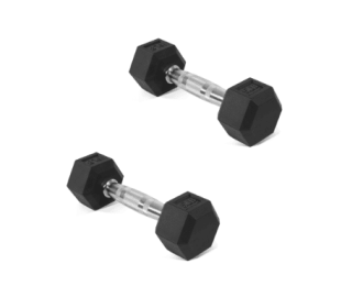 --Only Supports Self Pickup---A Set Of Hexagonal Rubber-coated Dumbbells - Non-slip Grips That Are Durable And Space-saving For Home Gym Strength (Option: 5LB Pair)