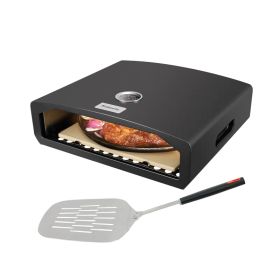 Portable Outdoor Charcoal Pizza Oven With Pizza Stone, Pizza Peel, And Thermometer, Ideal For Making Pizzas At Home In The Backyard (Option: Black)